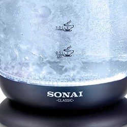  Sonai Kettle Classic MAR-3752, 2200 Watt 1.7L Bright LED lights