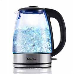 Mienta Electric Glass Kettle 1.7 Liters Silver/Black  EK201320A