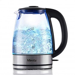 Mienta Electric Glass Kettle 1.7 Liters Silver/Black  EK201320A