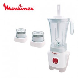 Moulinex Blender With 2 Mills 1.25 Liter, 400 Watt, White - LM24214A